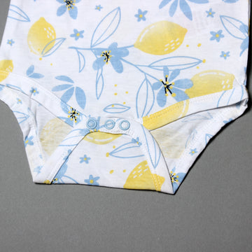 NEW WHITE LEMON PRINTED ROMPER FOR GIRLS